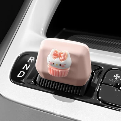 Car interior film – Decoration Accessories - star-wish-pink-peach-cake-cat-handle-cover