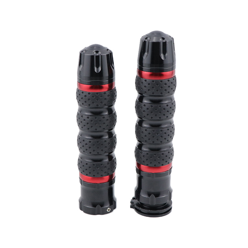 Motorcycle Modified Handlebar Grips, Universal Cnc Aluminum Alloy Throttle Handlebar Grip Rubber Sleeve with Throttle Core