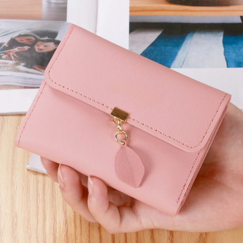 2020 New Korean Style Minimalist Small Wallet Tri-Fold Coin Pocket Money Clip Wallet Cross-Border Short Wallet for Women