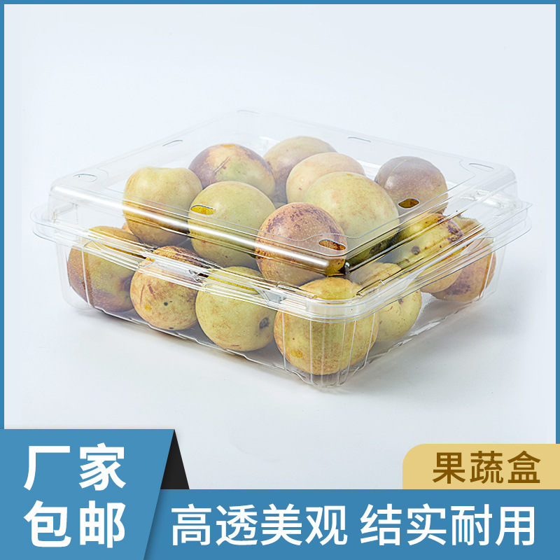 一次性水果盒果切塑料透明包装盒果蔬盒超市带盖包装打包盒批发