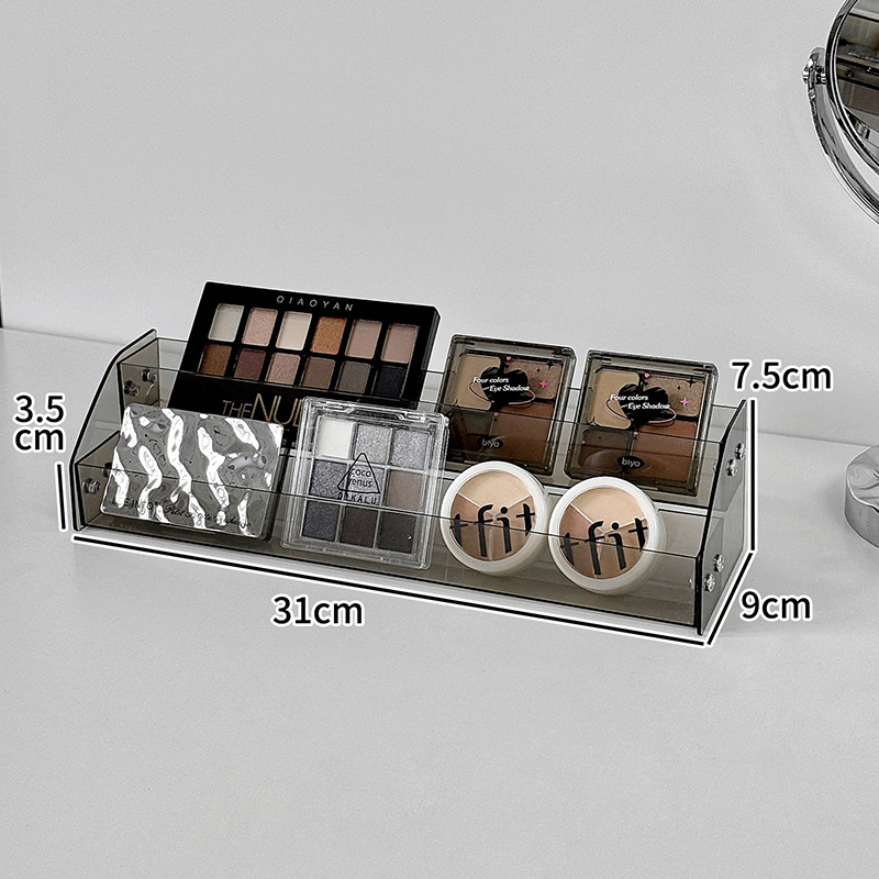 Cosméticos acrílicos capa de almacenamiento estante de exhibición lápiz labial caja de sombra de ojos estante de almacenamiento multicapa transparente para productos de cuidado de la piel image 6