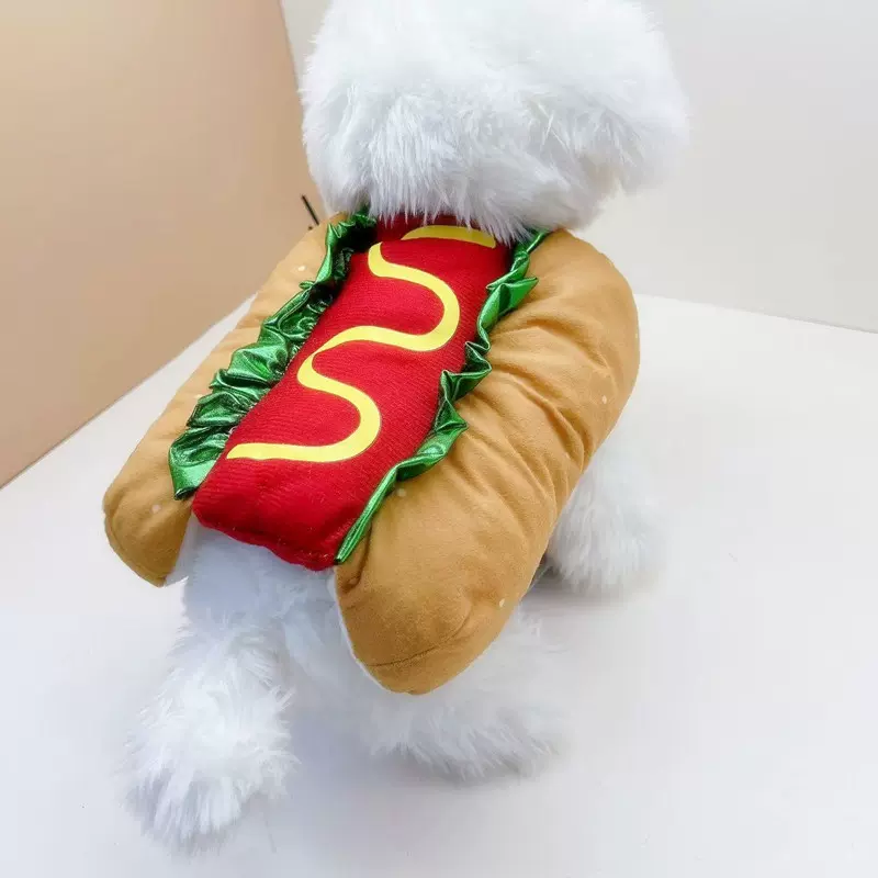 狗狗服装猫咪装扮保暖狂欢圣诞热狗汉堡包欧美风圣诞节派对变身装