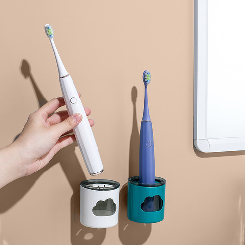 Electric toothbrush holder wall-mounted punch-free storage rack bathroom drain toothbrush multifunctional storage rack