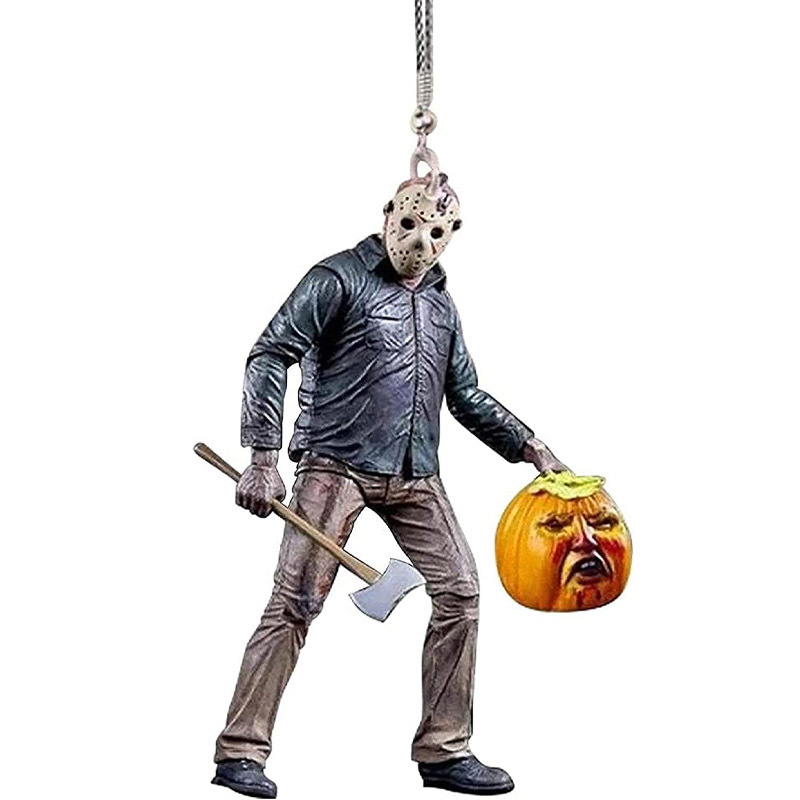 Nuevos productos transfronterizos Halloween horror personajes de automóviles colgantes de automóviles Halloween accesorios de interiores colgantes