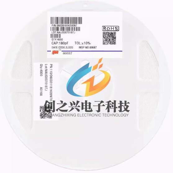 New Original Patch Ceramic Capacitor 0603B181K500Nt 0603 180Pf +-10% in Stock