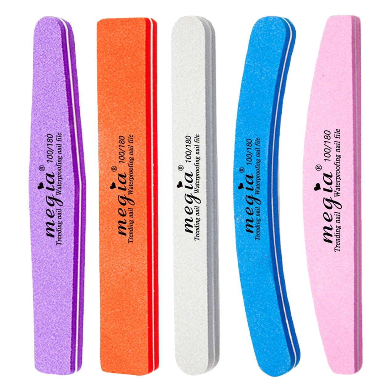 Tira de frotación de uñas al por mayor de diamante esponja archivo herramienta de uñas Archivo de uñas de doble cara manicura frotar pulido elástico alto