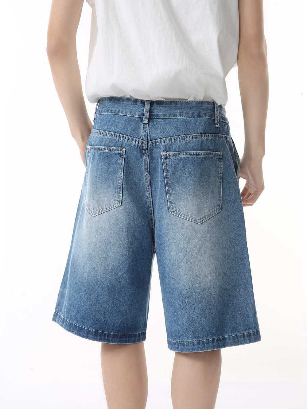 MTLCLOTHES para hombre | Moda americana cleanfit casual lavado blanco camisa de manga corta traje primavera y verano