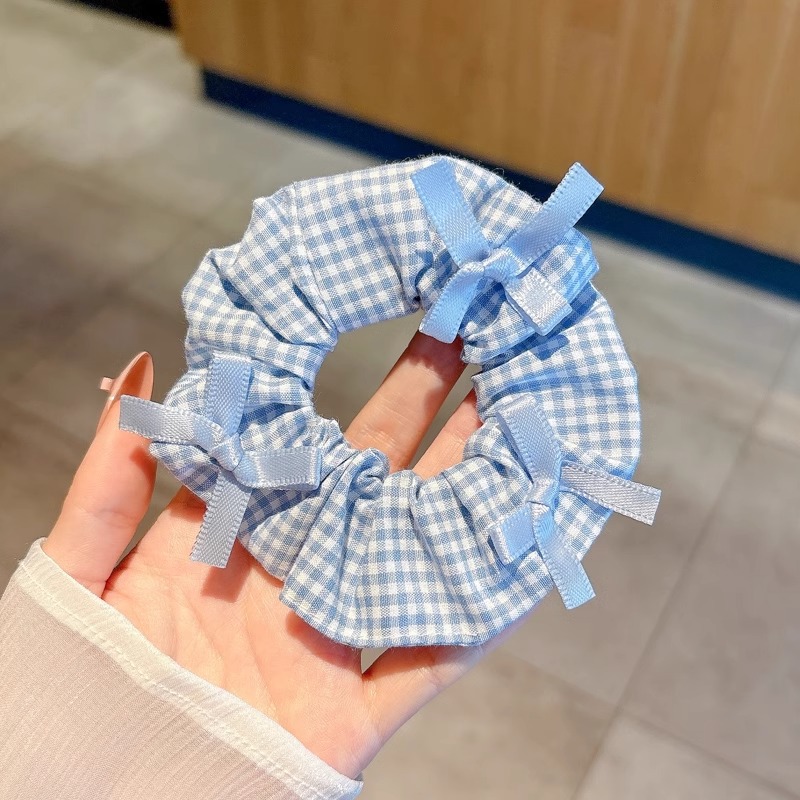 Anillo de cabello de intestino grande colección de anillo de cabello simple y fresco super inmortal flor triturada encaje adornos para el cabello popular cuerda de cabello al por mayor