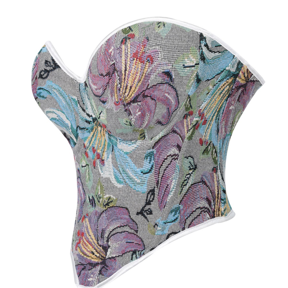 Nueva moda de moda retro floral pectoral cojín de pecho corsé corte damas modelado chaqueta lote transfronterizo