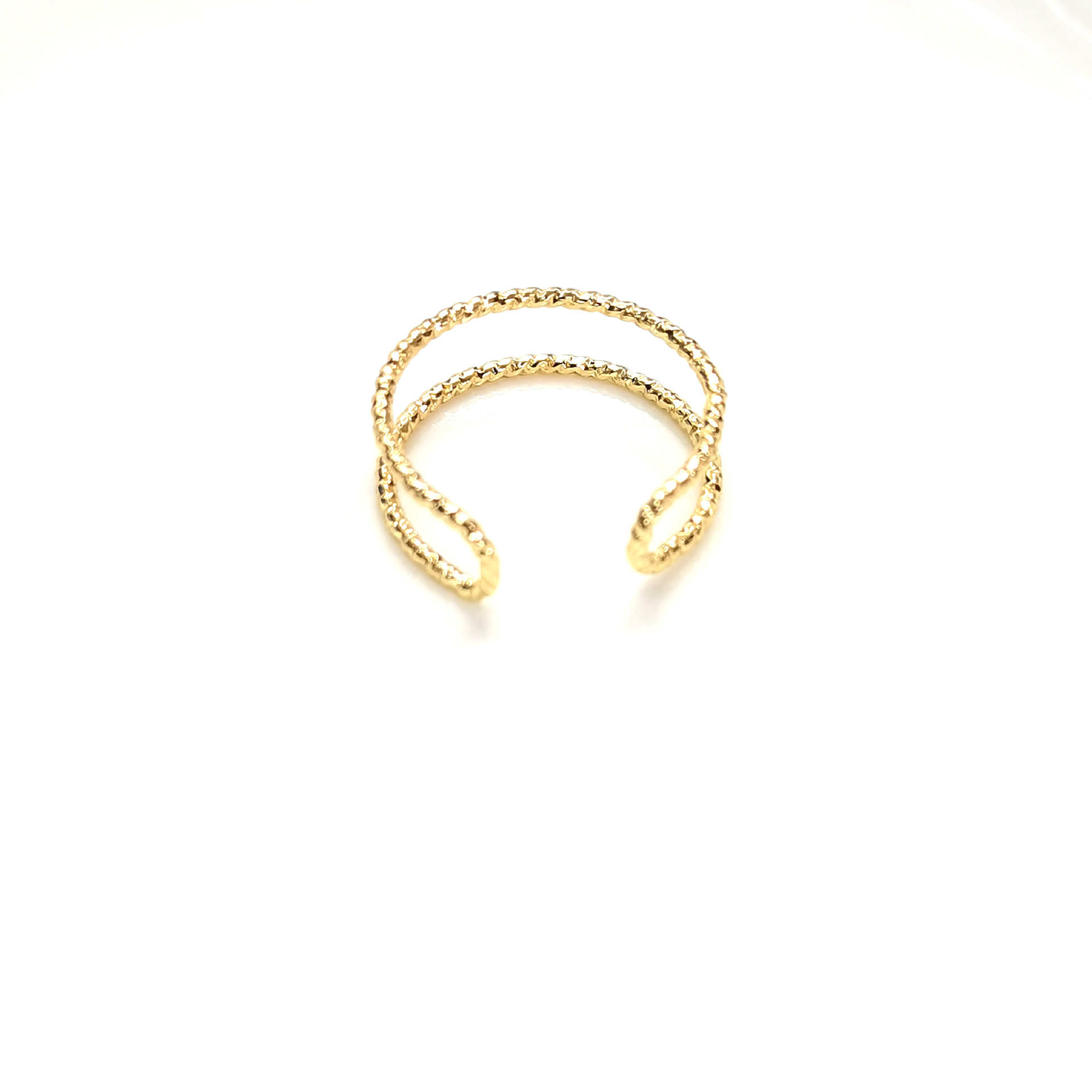 Copper Material Solid Color Pattern Copper 14K Gold Plated Solid Color Rings Bracelets