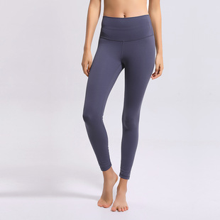 Naked Yoga Pants Women's High Waist Hip-lifting Running Tight Foot Cropped Pants Stretch Scrub Yoga Suit D19037
