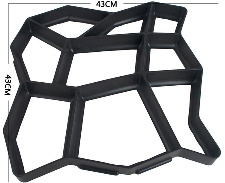 DIY cemento pavimentación de baldosas molde en relieve piso jardinería pavimentación cemento hormigón ladrillo piso herramienta de modelado