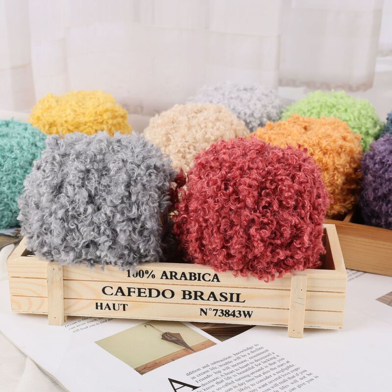 Velvet Xiansen 50g Teddy wool roll can be used as twisted stick scarf slippers doll hair roll super cute