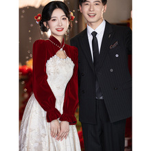 新中式敬酒服2025新款新娘结婚高级感订婚宴礼服裙女红色婚服夏季