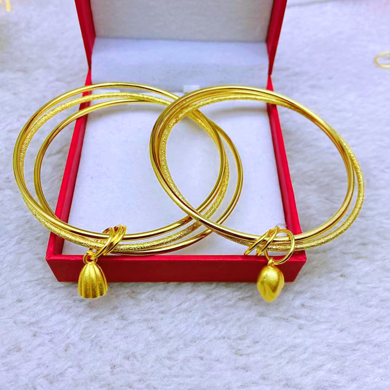 批發直播熱銷三生三世蓮花手镯越南沙金細沙圈時尚款百搭配件女士