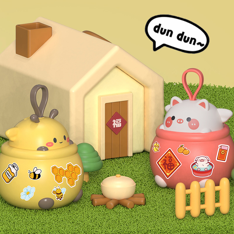 Dibujos animados suerte bolsa forma alcancía juguetes para niños de gran capacidad se puede guardar con clave alcancía supermercado transfronterizo