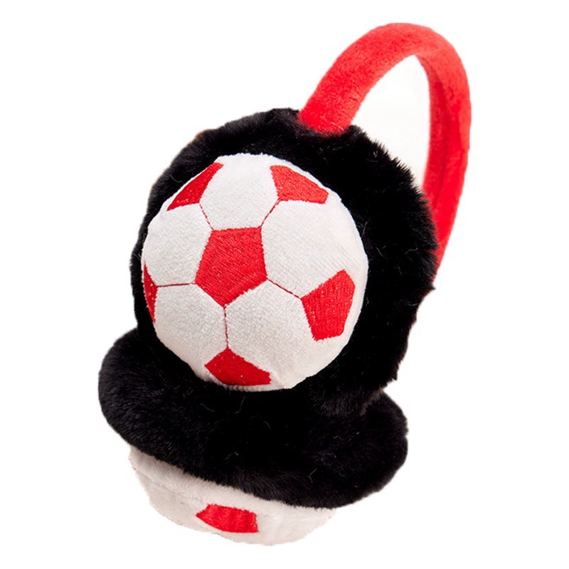 Детские наушники, милые футбольные зимние теплые уличные наушники для путешествий, Холодостойкие, утолщенные теплые наушники оптом