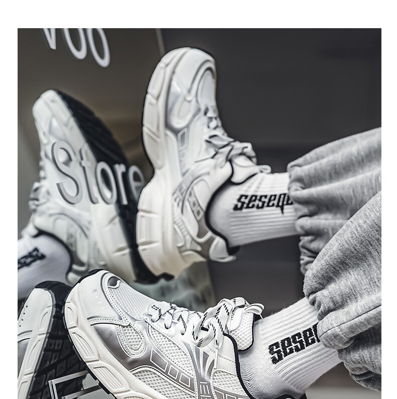 Men's Summer Mesh Breathable Sneakers For Teenagers, Casual Running With Height-increasing Design, Featuring A High-end_vogvips.com