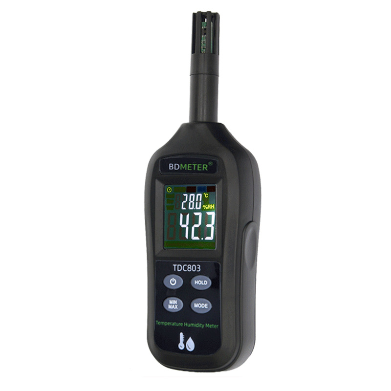 高清彩屏数字温湿度计高精度数显电子温湿度表露点干球湿球温度