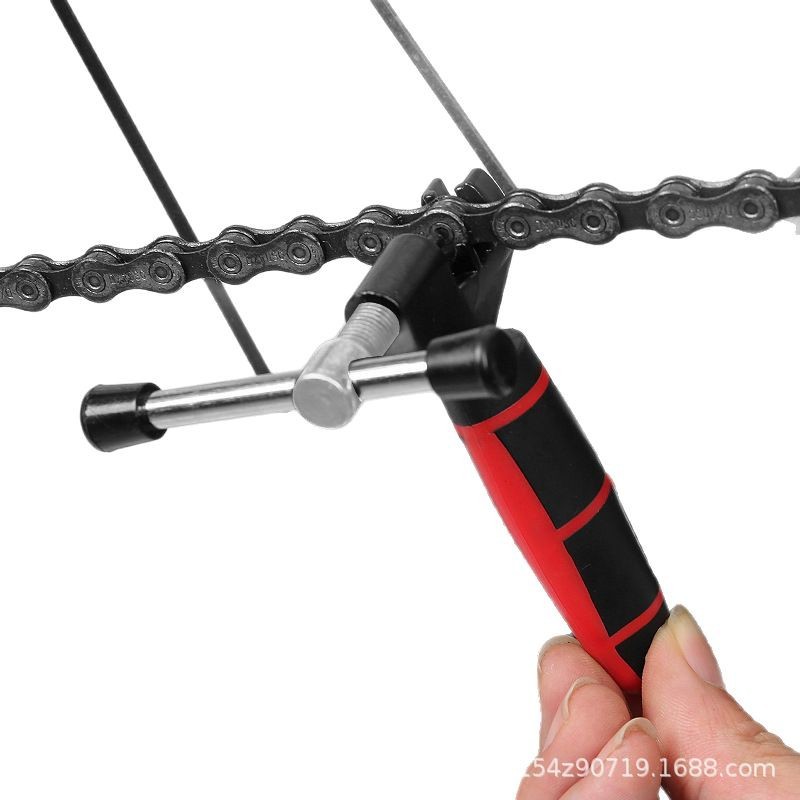 Cortador de cadena de bicicleta Cadena de coche Cadena de desmontaje herramienta cortador de cadena mango rojo cortador de cadena equipo de equitación