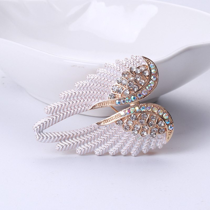 Ig Style Modern Style Wings Alloy Enamel Inlay Rhinestones Women's Brooches display picture 4