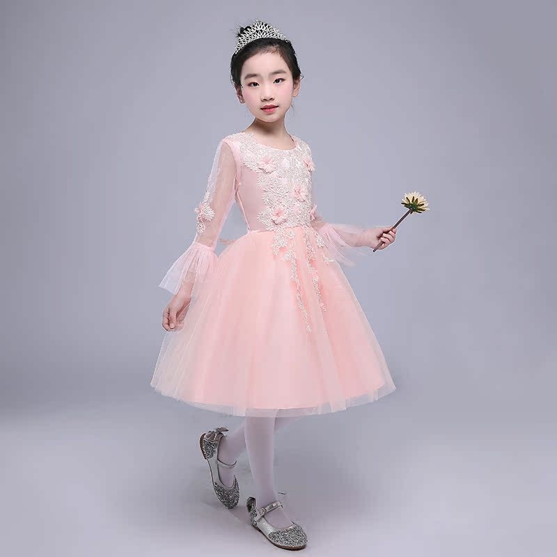 Vestido de niña nuevo vestido de princesa de alta calidad vestido de novia vestido de espectáculo de pequeño anfitrión vestido de piano