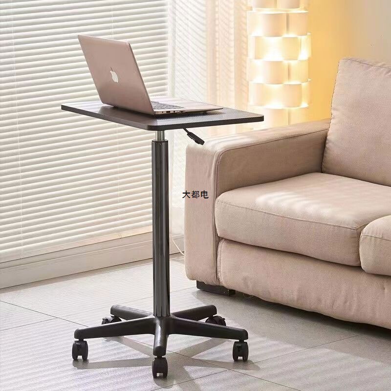 Mobile Adjustable Table with Wheels, Small Bedside Standing Laptop Table, Live Streaming Workstation, Desk, Podium