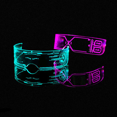 bar Atmosphere prop Same item Colorful Cool LED luminescence glasses future Technological sense Disco dancing Cross border