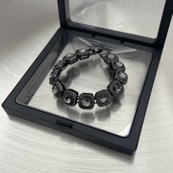 <18cm black gray diamond> rock sugar bracelet M225