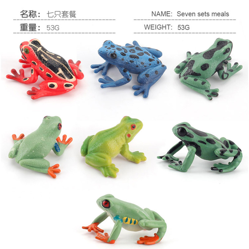 Educación temprana cognitiva para niños simulación anfibio creativo mini traje de rana rana americana rana toro juguete de decoración de rana arborícola