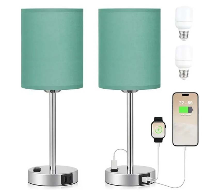 アマゾン速売通taye c usb携帯電話充電布芸電気スタンドリビングルーム寝室ライト美規タッチ調光|undefined