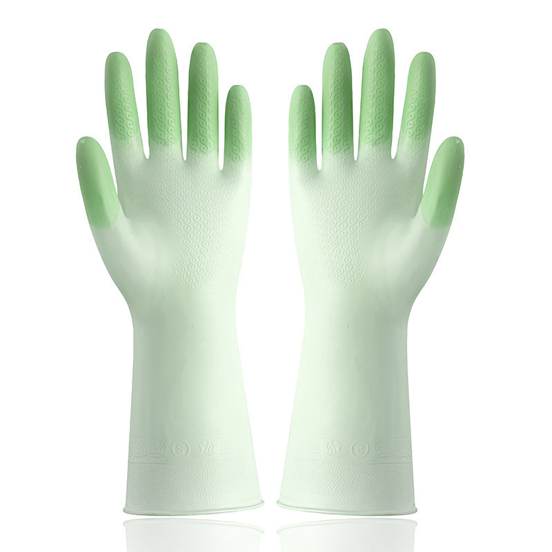 Guantes de limpieza del hogar lavaplatos y lavado de vegetales duradera impermeable lavado femenino tazón Limpieza de goma guantes de cuero al por mayor