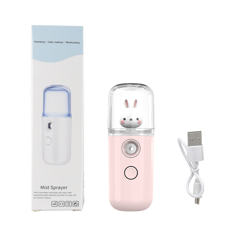 Nano Pulverizador de Bolas Pequeñas, Dispositivo Hidratante Portátil, Humidificador, Vaporizador Facial de Mano, Agua Desinfectante con Ácido Hipocloroso image 43