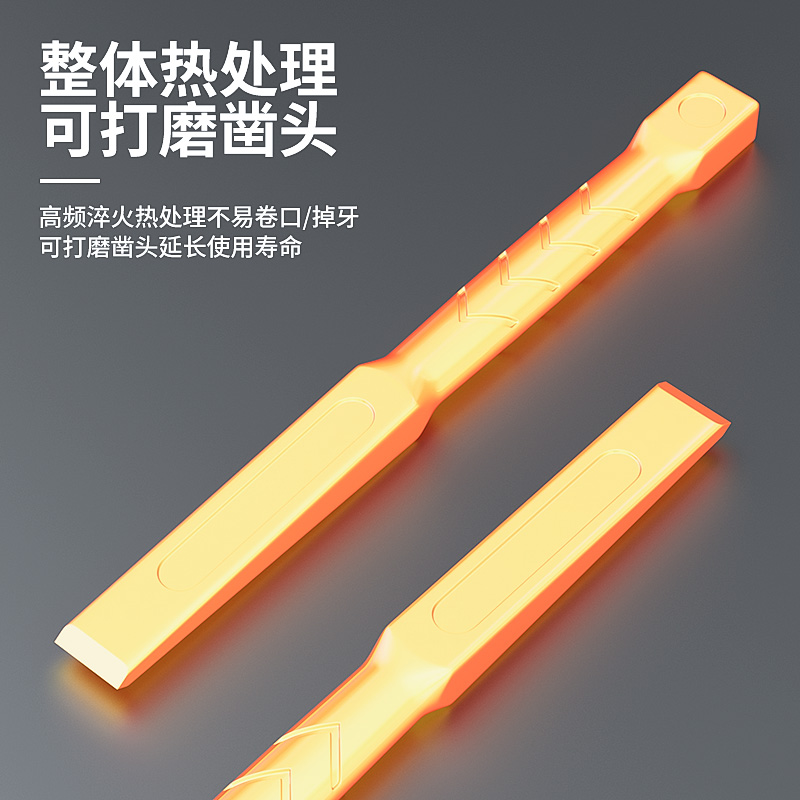 ✅凿子混凝土工具钨钢錾子合金凿头水泥钢铁劈石器铬钒钢石工凿扁