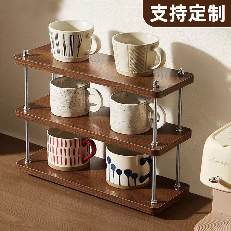 Desktop Storage Rack, Three-Layer Kitchen Coffee Rack, Office Desk Partition Rack, Desktop Storage Small Bookshelf, Water Cup and Tea Set Rack Desktop Storage Rack, Three-Layer Kitchen Coffee Rack, Office Desk Partition Rack, Desktop Storage Small Bookshelf, Water Cup and Tea Set Rack
