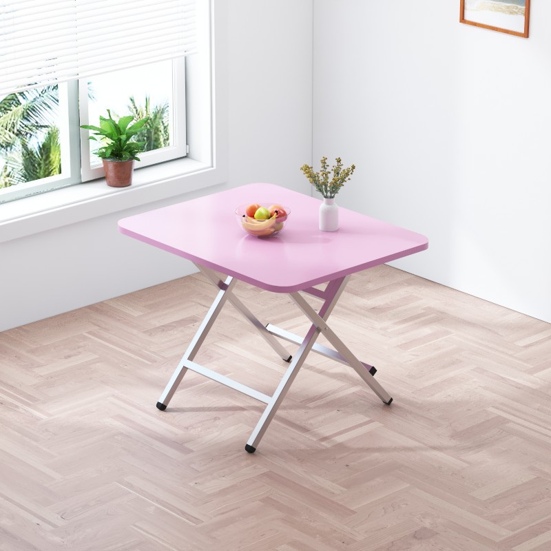 Mesa plegable, mesa de comedor casera, mesa de comedor portátil simple, mesa cuadrada de alquiler, mesa cuadrada simple de comedor