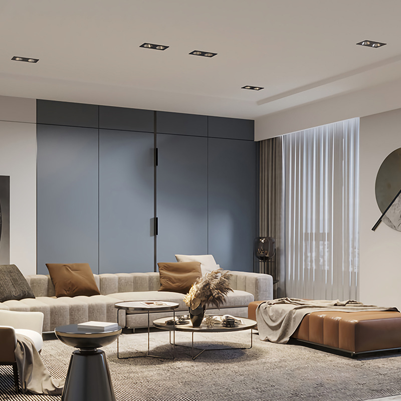 LED Embedded Grille Spotlight Anti-Glare Lamp for Home Living Room Bedroom Hotel Ceiling Lamp Dual Head Quadruple Grille Lamp