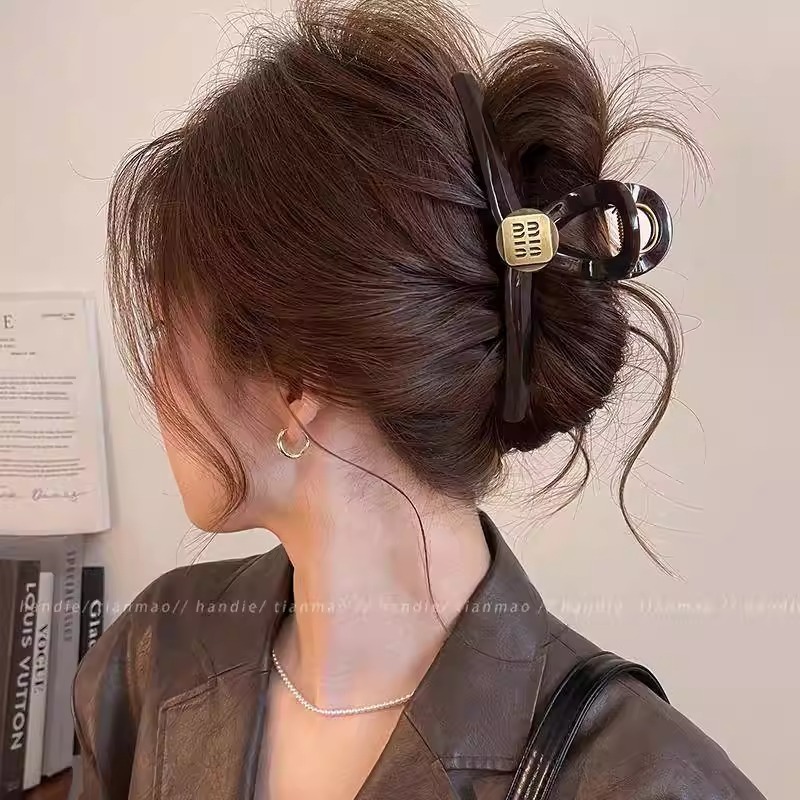韩版气质设计感抓夹女2025新款后脑勺鲨鱼夹子高级感大号发夹发饰|undefined