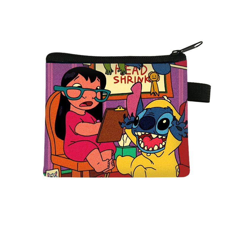 Monedero Infantil de Stitch, Popular en 2025, para Monedas, Llaves, Audífonos, Cartera de Poliéster con Dibujos Animados, Venta al Por Mayor