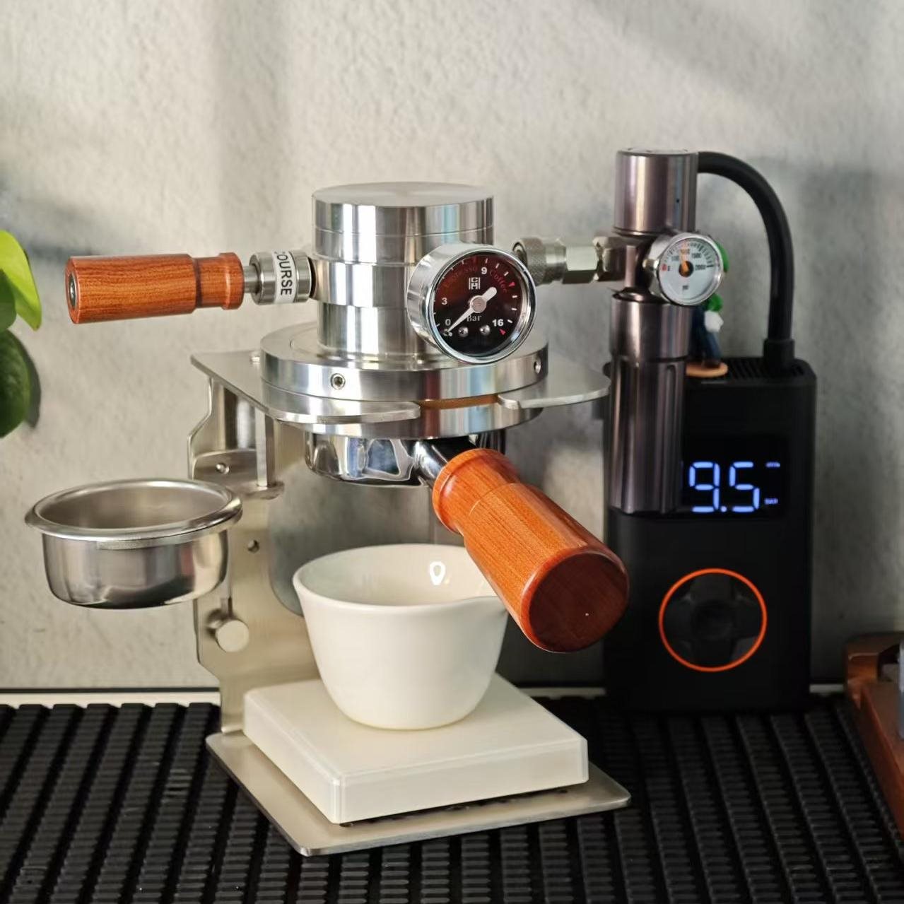 Haochen Pneumatic Coffee Machine G63 Handle Version Hammer Espresso Pot Portable Simple Style