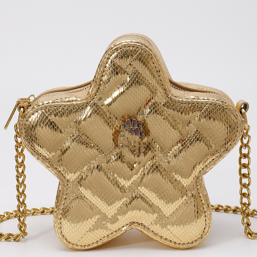 Pequeño bolso de cadena de rombos de fragancia para mujer 2025 nuevo bolso de mensajero de hombro de todo fósforo de moda bolso de estrella de personalidad de alta gama