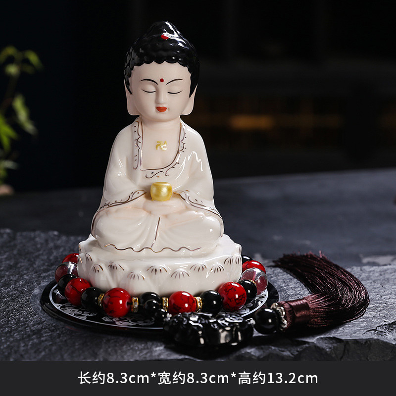 Maitreya Buddha Sitting in Meditation, Maitreya Buddha Ceramic Statue, Large Belly Buddha for Peace and Safety, Wholesale Manufacturer, Car Decoration