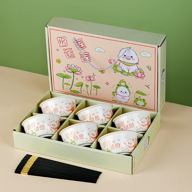 Tableware for home use for food, set, ceramic gift box, wholesale