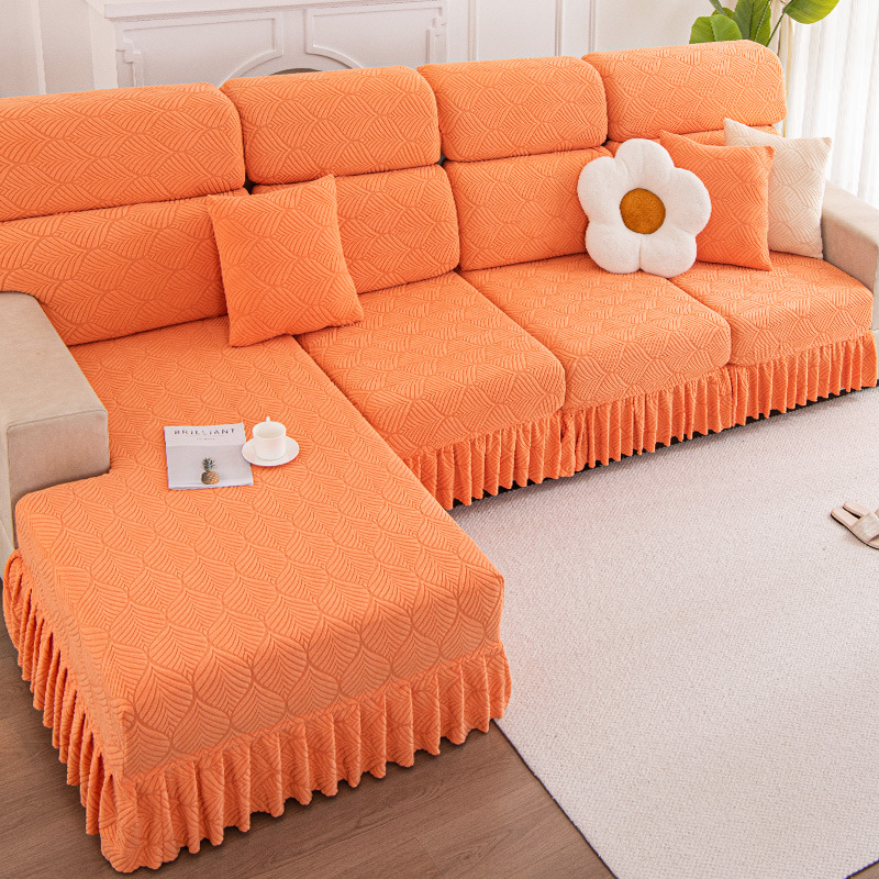 Funda de sofá universal todo incluido cuatro estaciones falda universal nuevo simple elástico antideslizante tela sofá a prueba de polvo ..