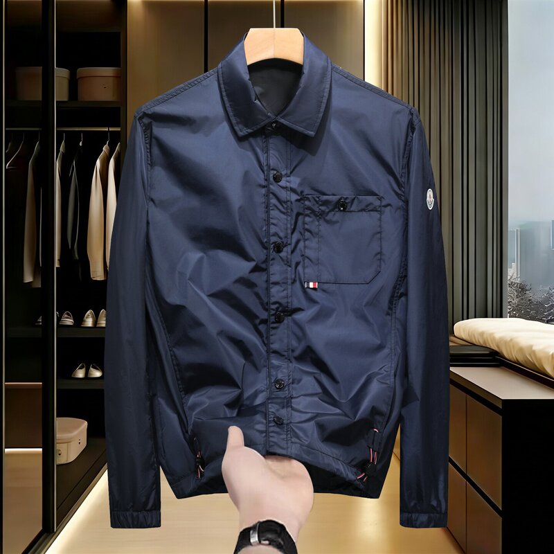 New men's European-style jacket with a turn-down collar, versatile, casual, slim-fit, business trendy, popular, stylish, and fashionable outerwear