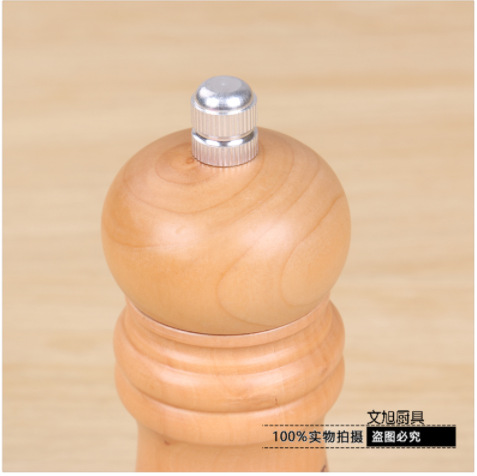 Molinillo de pimienta manual molinillo de madera pimienta condimento moler botella de polvo restaurante comida occidental cocina condimento color madera