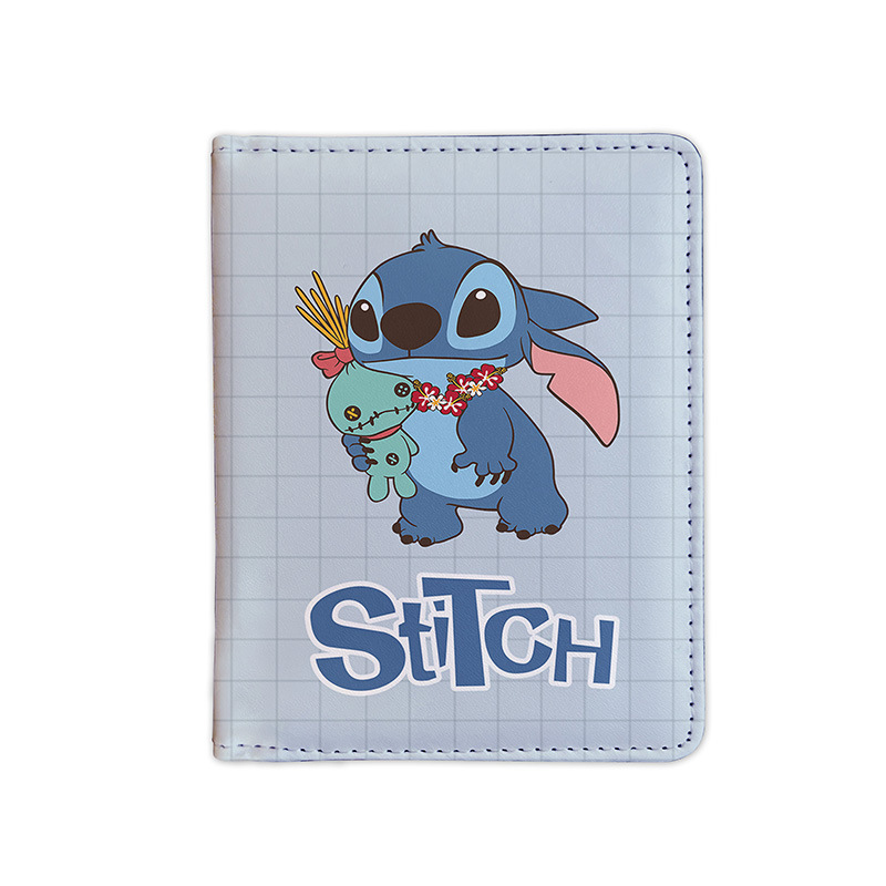 Star Baby Stitch Cartoon Pasaporte Clip Bolsa de certificados cubierta multifuncional bolsa de tarjetas para viajar al extranjero portátil