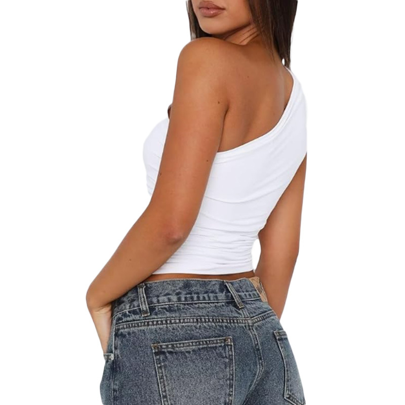 Wrap Crop Top Tops Type Wholesale Women's Simple Style Solid Color Tank Tops
