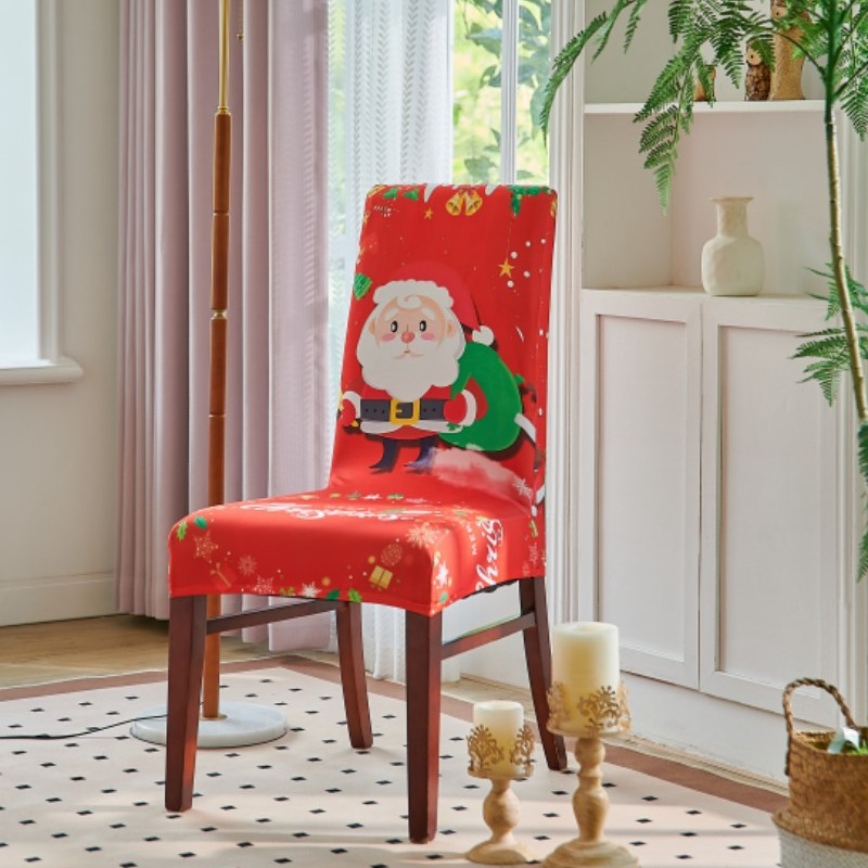 Cubierta de silla exclusiva de Carnaval de Navidad de impresión de alta elasticidad transfronteriza