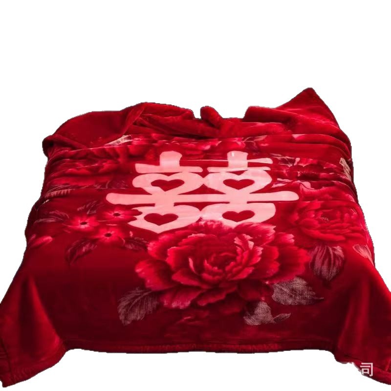 Mantras de boda de estilo antiguo, mantas rojas de boda, mantas dobles, mantas de doble persona, mantas de invierno.